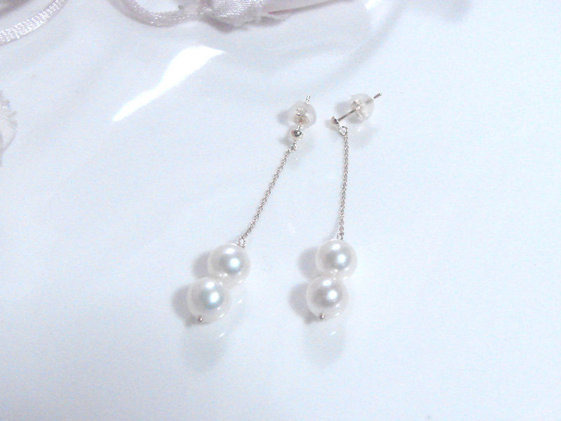 パール2玉ピアス