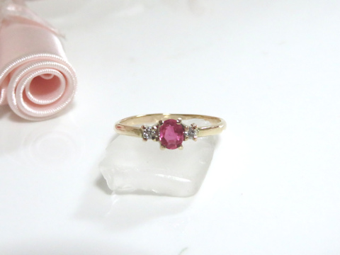 ピンクトパーズリングafter