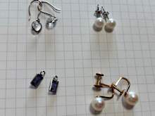 カラーストーンロングピアスbefore