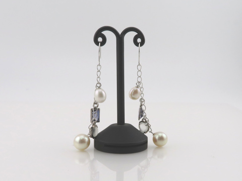 カラーストーンロングピアスafter