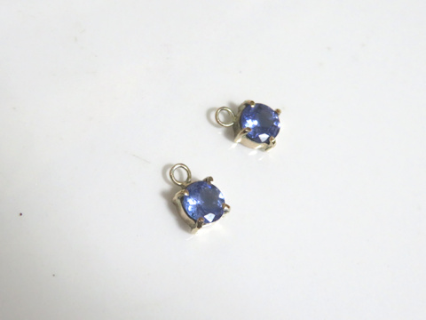 タンザナイトピアスチャームafter