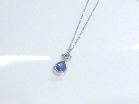 タンザナイトのペンダントafter