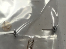 お花モチーフのアメリカンピアスbefore