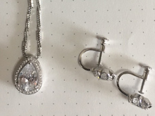 ３ストーンペンダント（CZ）before