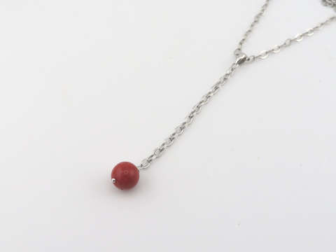 珊瑚ペンダントafter