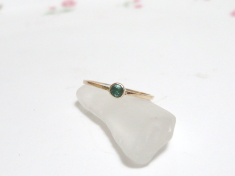 エメラルド細リングafter