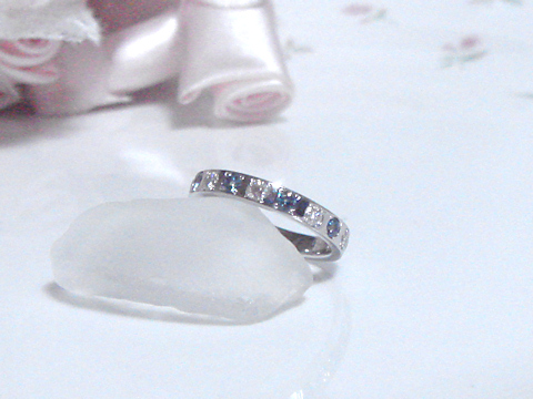 アレキサンドライトとダイヤモンドのリングafter