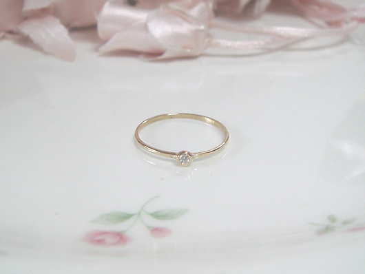 ３．細リング アクアマリンサムネイル